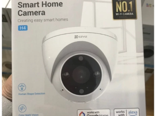 Camera wifi dome Ezviz H4 3MP 2K chính hãng - Giám sát trong nhà, màu ban đêm, báo động, đàm thoại