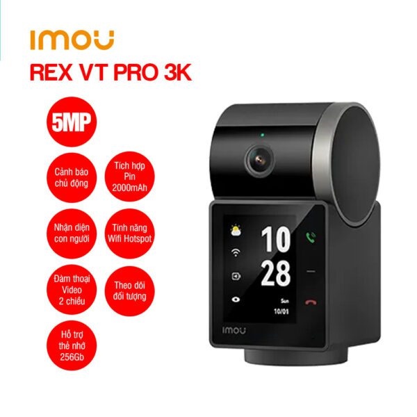 Ảnh tin Camera Wifi iMOU IPC-S2VBP-5M0WR REX VT Pro 5MP [Gọi Video 2 Chiều, Tích hợp pin 2000mAh]