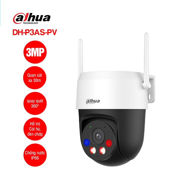Ảnh tin Camera Wifi quay quét 3MP DAHUA DH-P3AS-PV