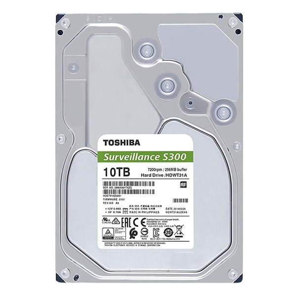 Ảnh tin Ổ Cứng Camera Toshiba Surveillance S300 10TB SATA 7200RPM 256MB Cache 3.5"
