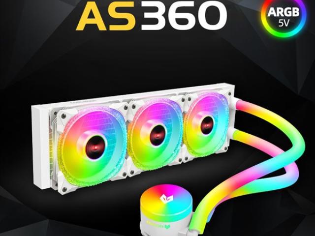 Tản Nhiệt Nước All in One Coolmoon AOSOR AS360 Màu Trắng Led Argb - Đồng Bộ Hub Coolmoon / Mainboard