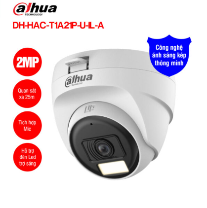 Ảnh tin Camera HDCVI 2MP DAHUA DH-HAC-T1A21P-U-IL-A | 260.000 VND