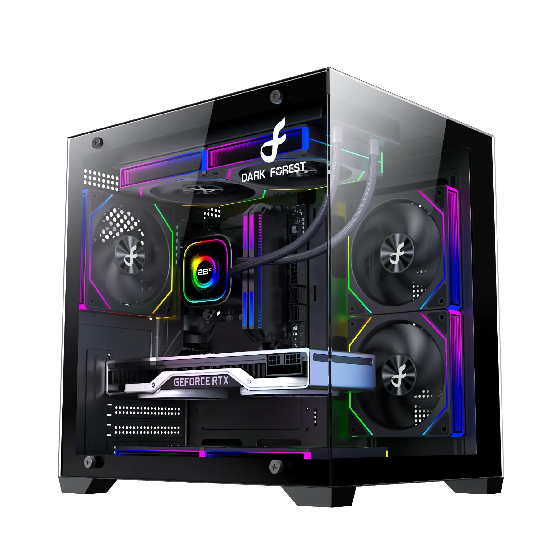 Ảnh tin Case bể cá Quantum-B+5Fan ARGB (Đen)