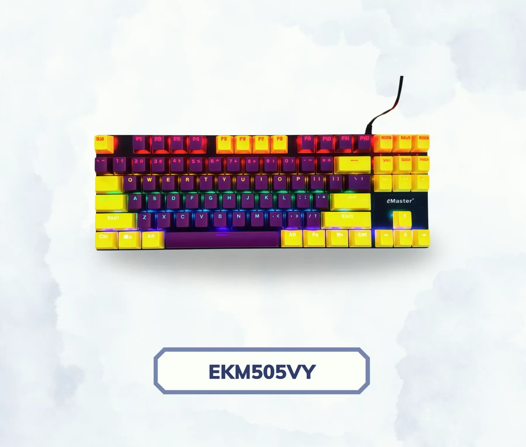 Ảnh tin Bàn phím cơ EMASTER EKM505VY Tím Vàng