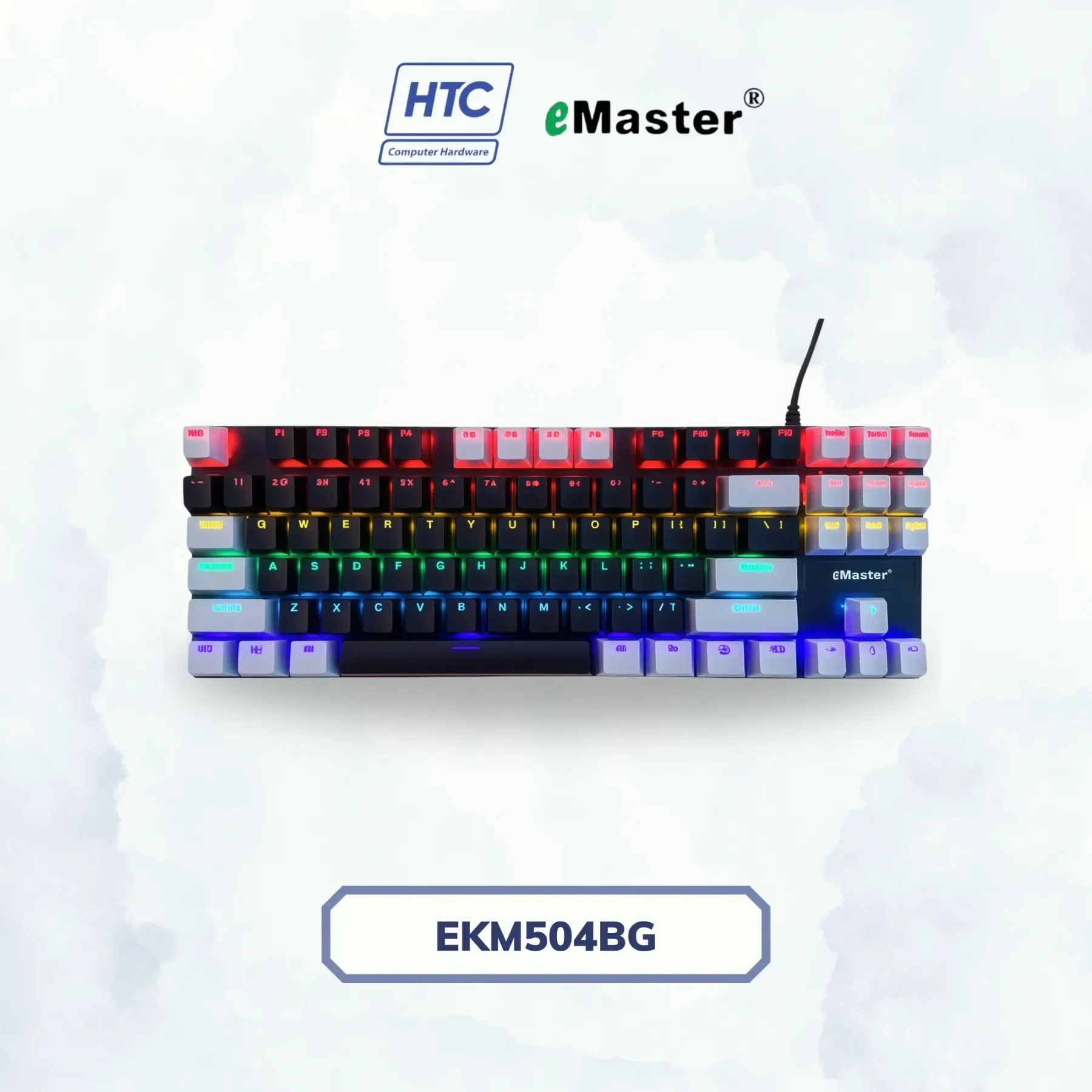 Ảnh tin Bàn phím cơ EMASTER EKM504BG Xám Đen