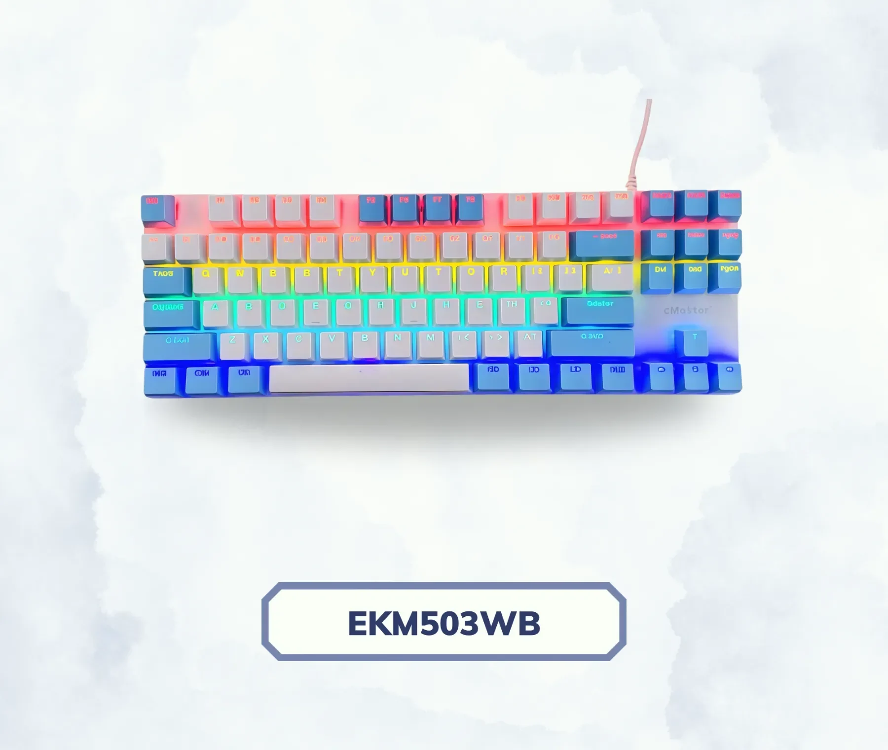 Ảnh tin Bàn phím cơ EMASTER EKM503WB Trắng Xanh