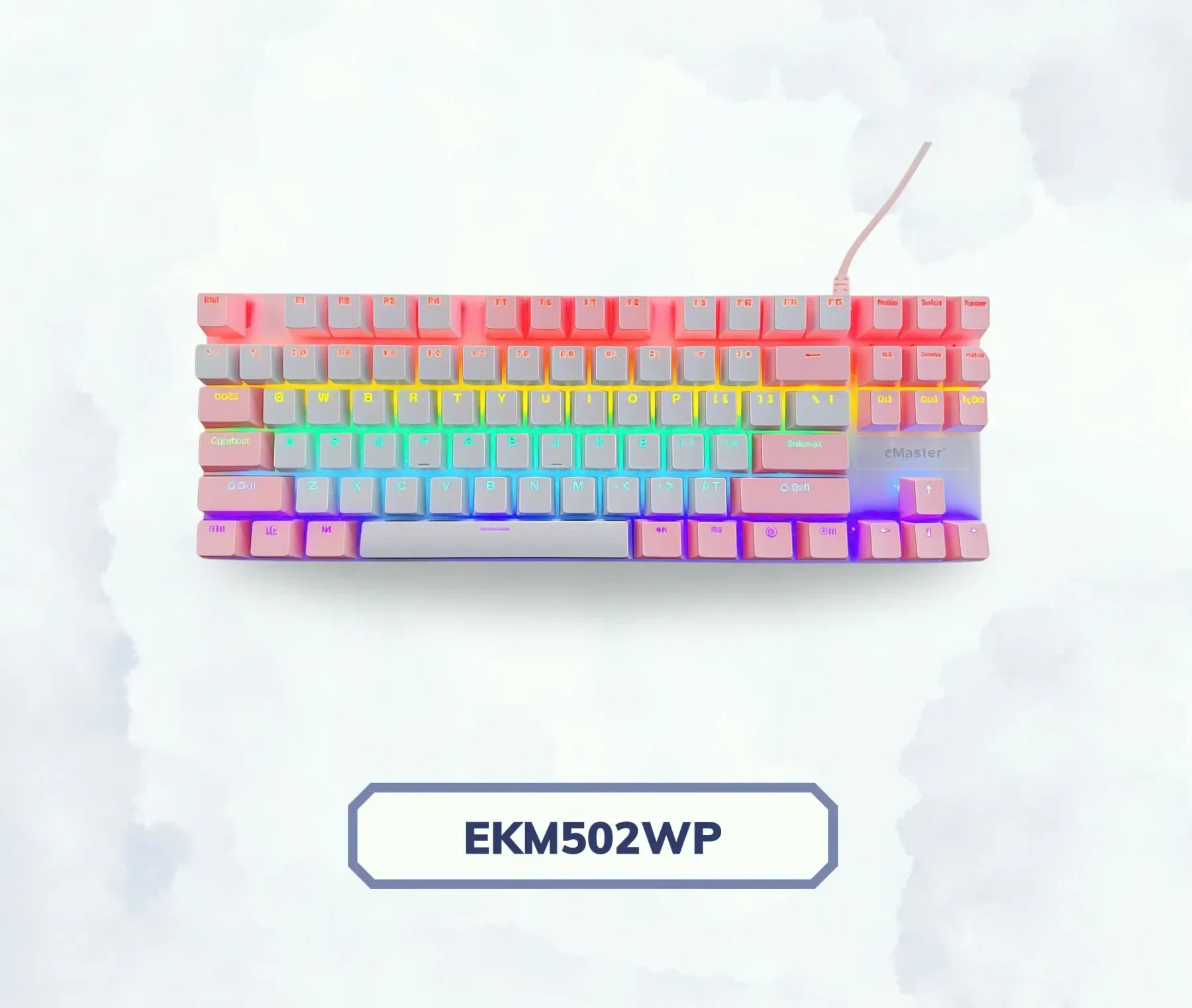 Ảnh tin Bàn phím cơ EMASTER EKM502WP Trắng Hồng