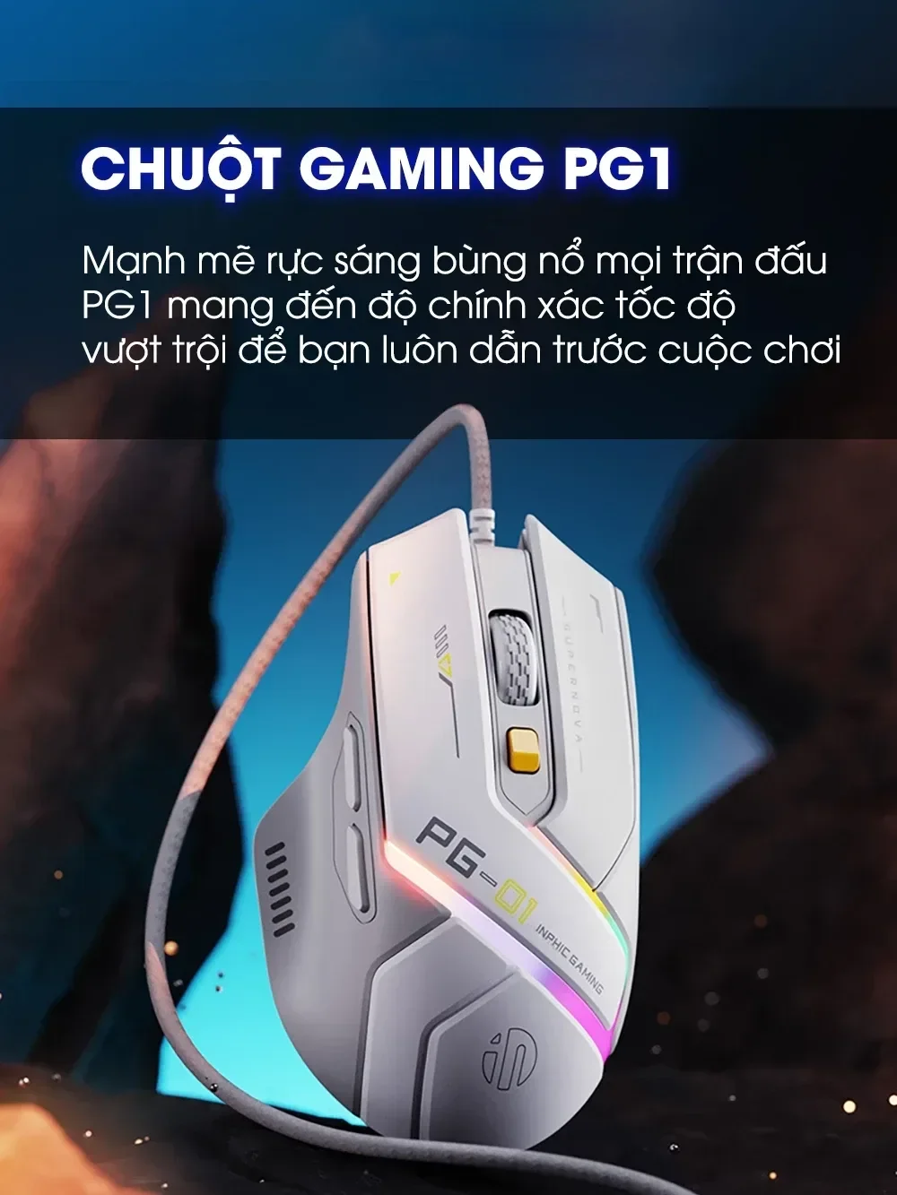 Ảnh tin Chuột INPHIC PG1 Trắng