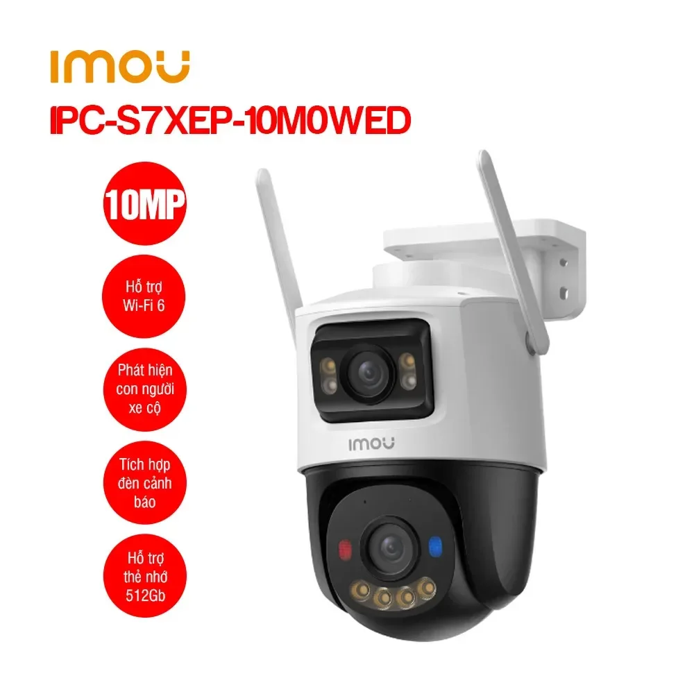 Ảnh tin Camera wifi ngoài trời 2 ống kinh Imou IPC-S7XEP-10M0WED (Cruiser Dual 2 10M)