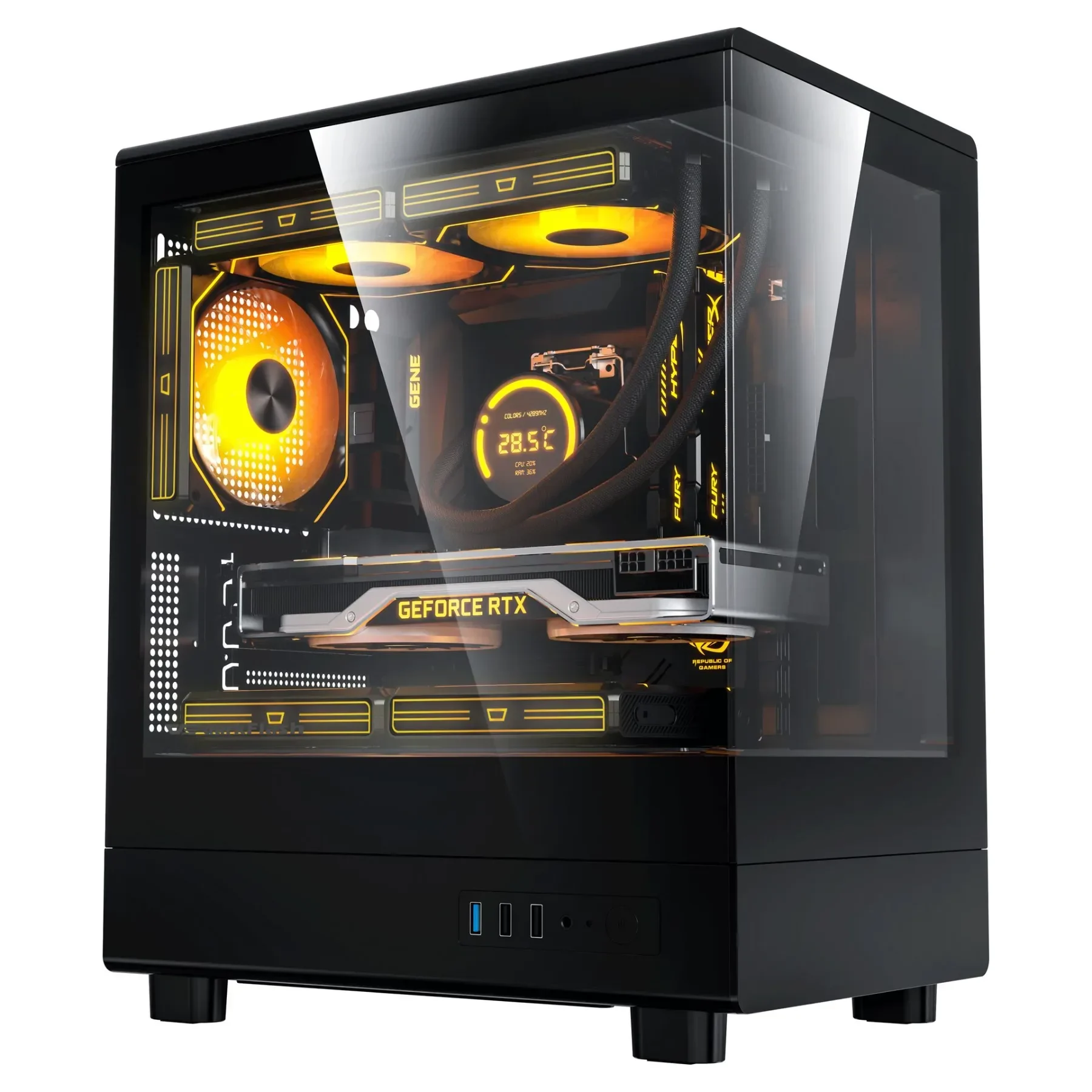 Ảnh tin VỎ CASE DARKFLASH DB330M GLASS BLACK (Full M-ATX 240MM)