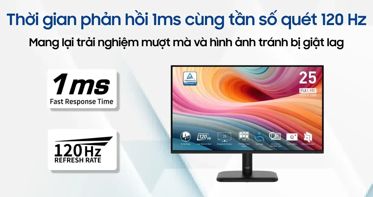 Ảnh tin Màn hình Phẳng MSI 25 Inch PRO MP251L E2 FHD/IPS/120Hz/1Ms BH 24TH