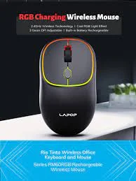 Ảnh tin Chuột Máy Tính Không Dây LAPOP RM60 Led Hiệu Ứng Dùng Sạc