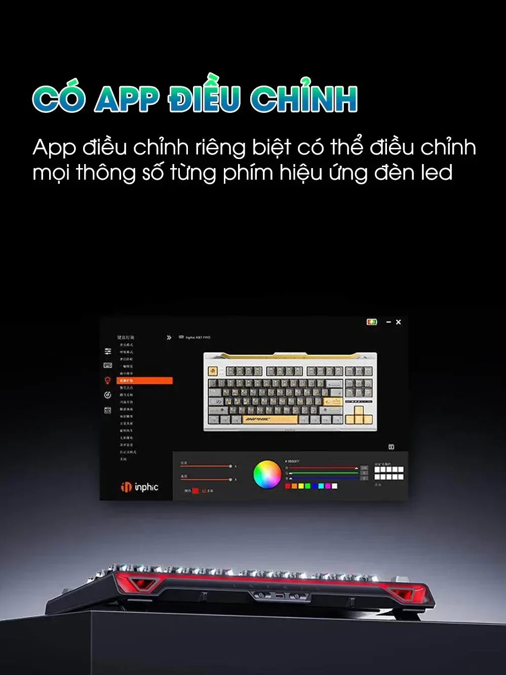 Ảnh tin Bàn phím INPHIC K87 Pro Trắng