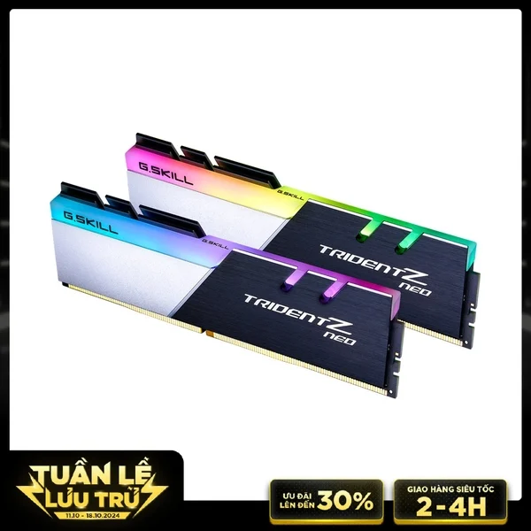 Ảnh tin Ram PC G.SKILL Trident Z Neo 32GB 3600MHz DDR4 (16GBx2) F4-3600C18D-32GTZN