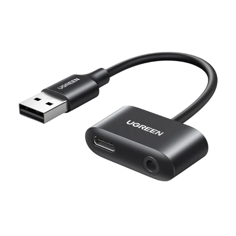 Ảnh tin Cáp chuyển USB sang 3.5mm và USB Type-C Ugreen 80897 | USB 2.0, DAC, Hỗ trợ Mic, Điều khiển âm lượng