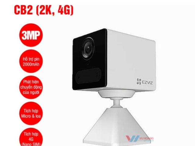 Camera Wifi dùng pin 3MP EZVIZ CB2 4G (2K)