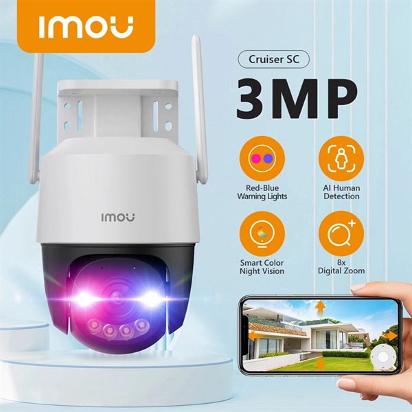 Ảnh tin Camera Wifi ngoài trời Imou IPC-K7FP-3H0WE (Cruiser SC 3MP)