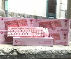 Combo Phím Chuột Bosston EK9350 Queen Pink Chính Hãng (Hồng)