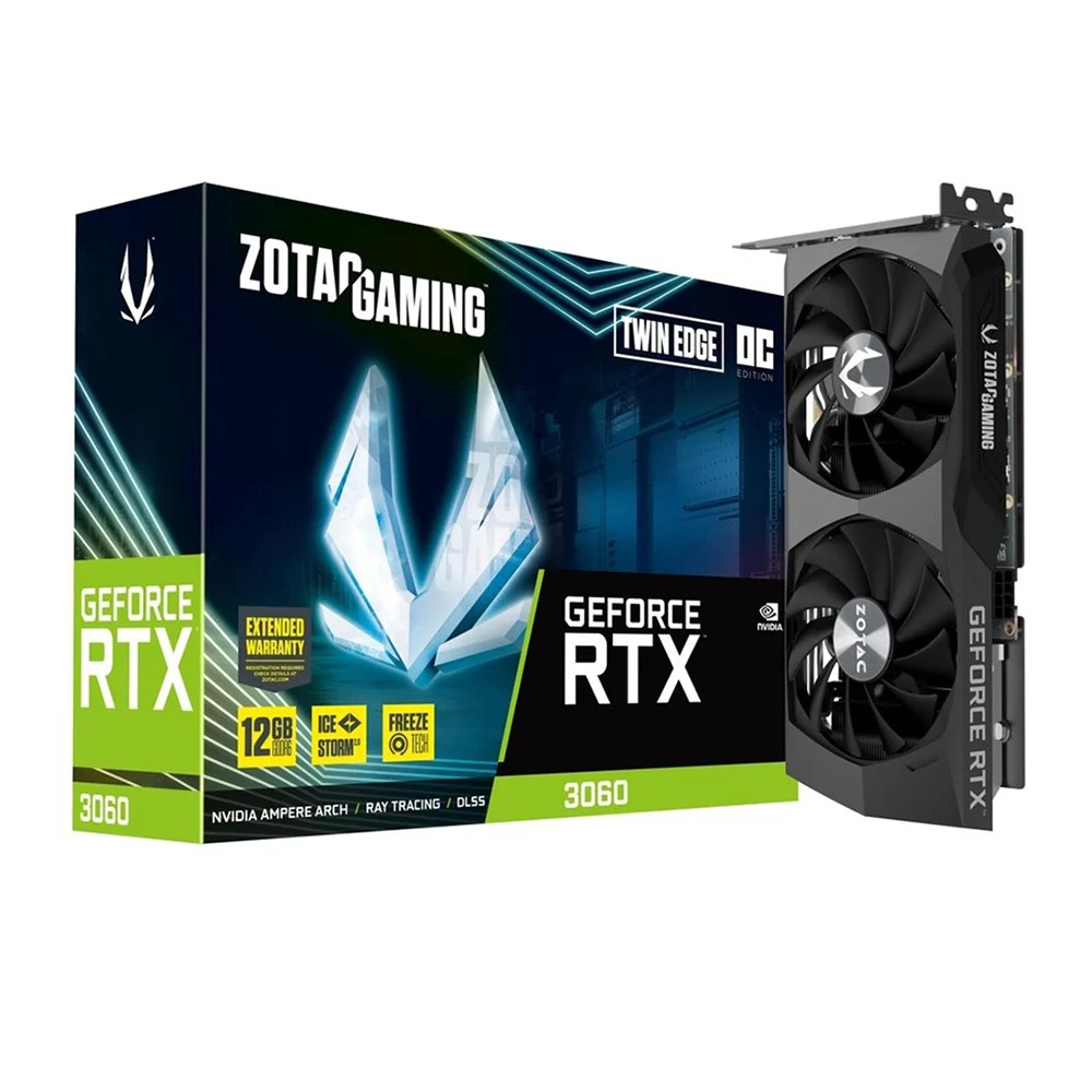 Ảnh tin Card màn hình ZOTAC GAMING GeForce RTX 3060 Twin Edge | 12GB GDDR6, 192-bit, 3584 CUDA, PCIe 4.0
