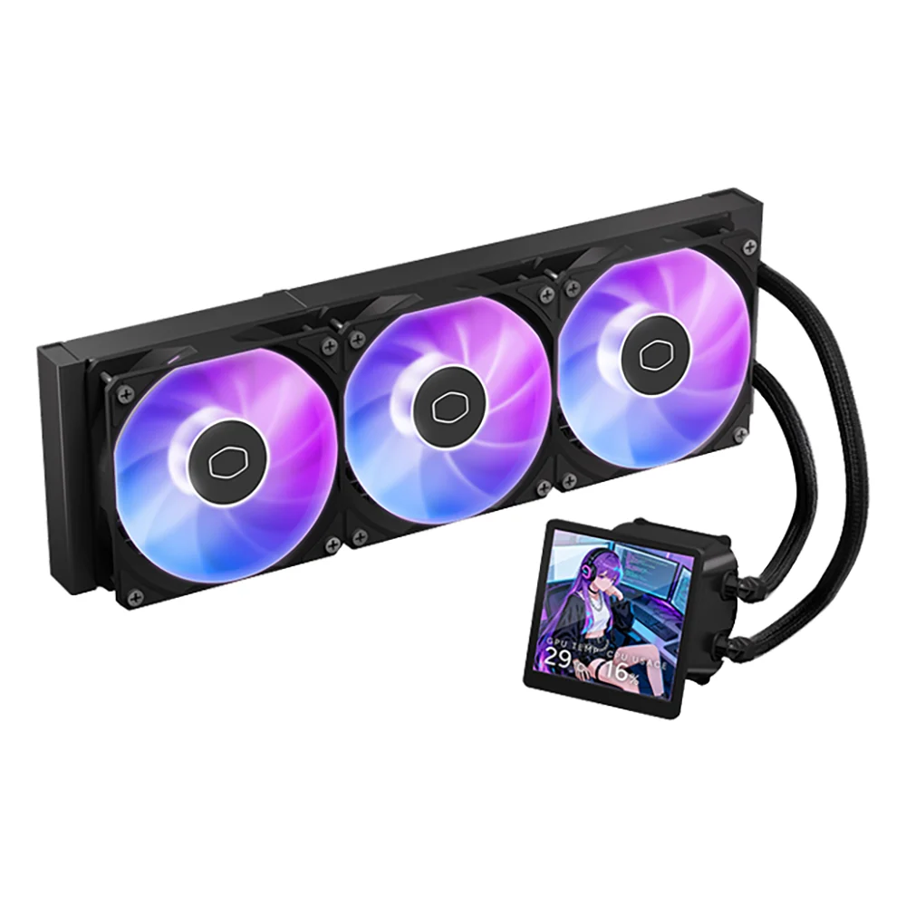 Ảnh tin Tản nhiệt nước Cooler Master MasterLiquid Core LCD 4 inch 360 ARGB | Màn hình LCD 4 inch, ARGB…