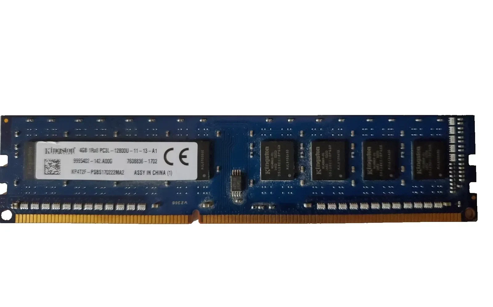 Ảnh tin RAM DDR3L Kingston 4GB 1Rx8 PC3L 12800U 1600Mhz 2nd
