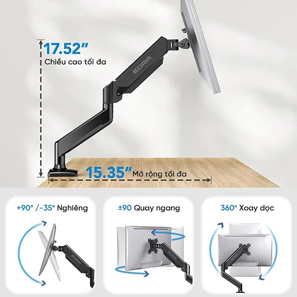 Ảnh tin Giá Đỡ Màn Hình Gaming E DRA - EMA7302 ( 22-34inch)