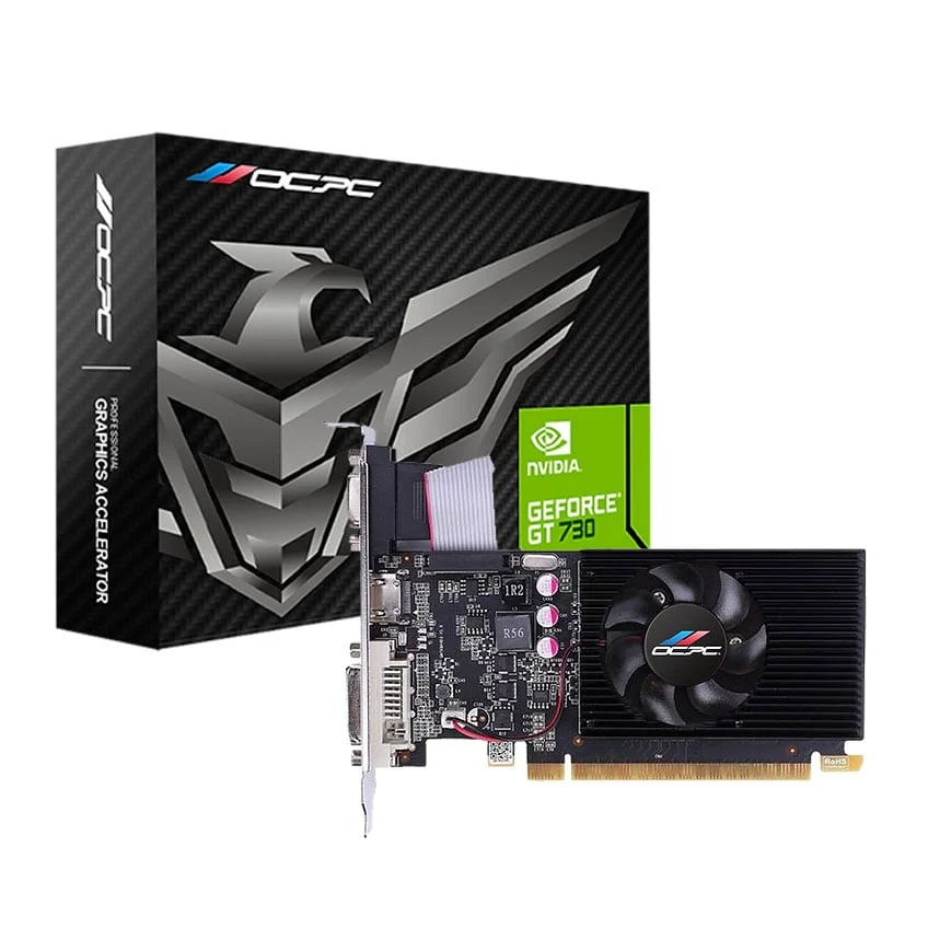 Ảnh tin Card màn hình OCPC GeForce GT 730 | 4GB DDR3, 128-bit, Low Profile, Single Slot