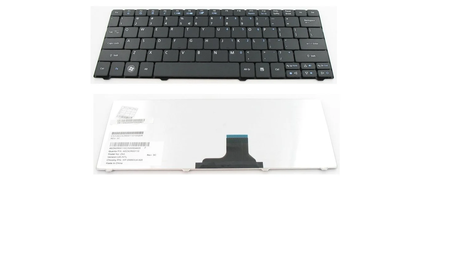 Ảnh tin Bàn phím laptop Acer Aspire One 200, 721, 722, 751, 752, 753, AO721, AO722, AO751, 1410, 1430…