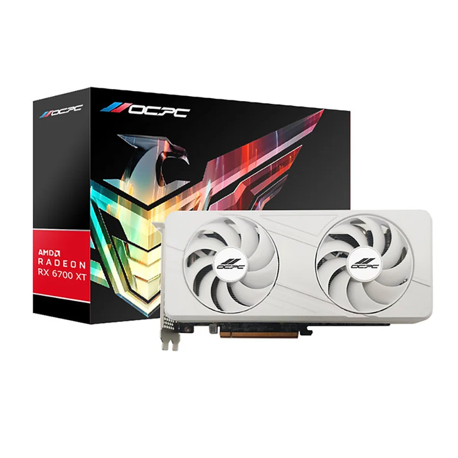 Ảnh tin Card màn hình OCPC Radeon RX 6700 XT XK White | 12GB GDDR6, 192-bit, PCIe 4.0, Dual Fan