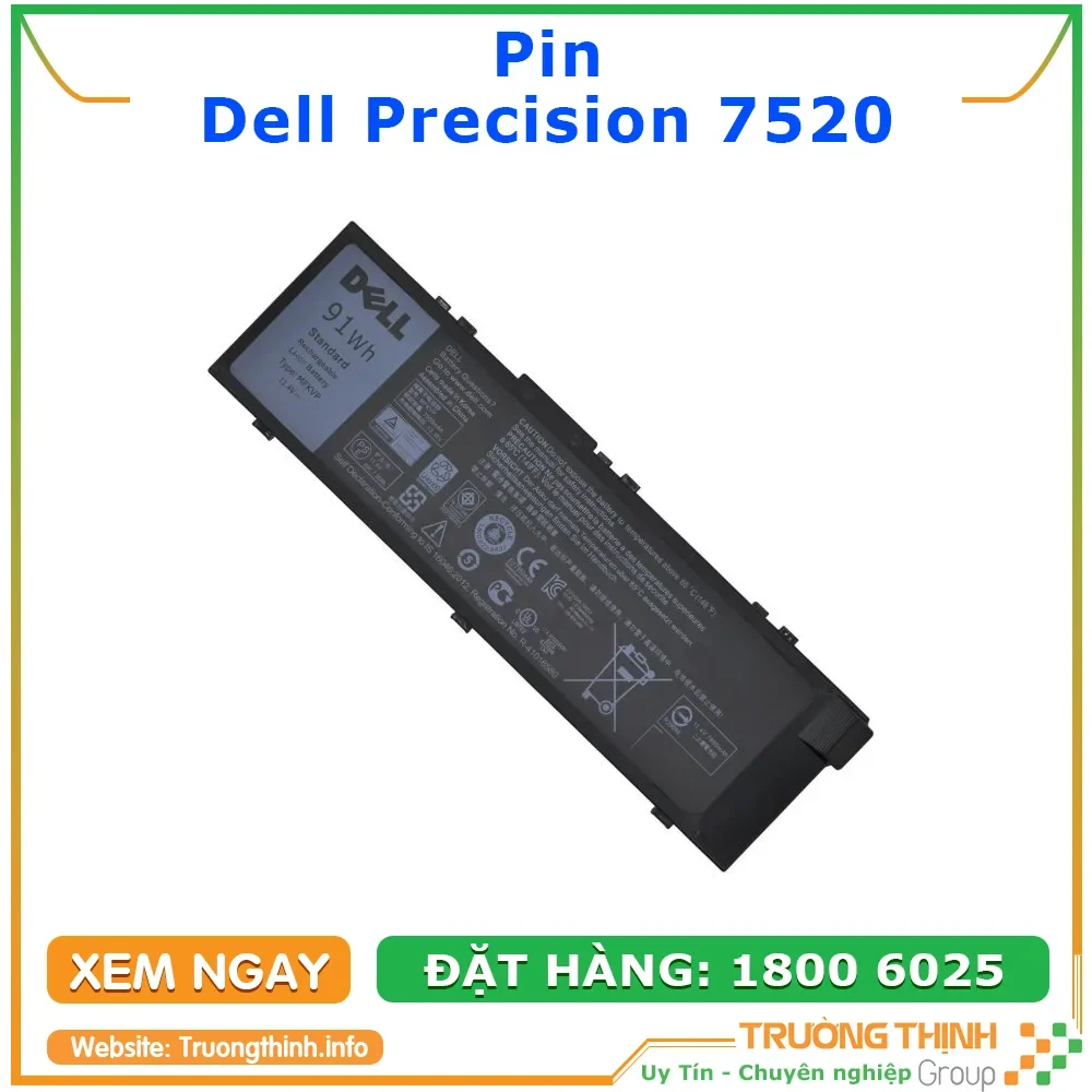 Ảnh tin Pin Laptop Dell Precision 7520