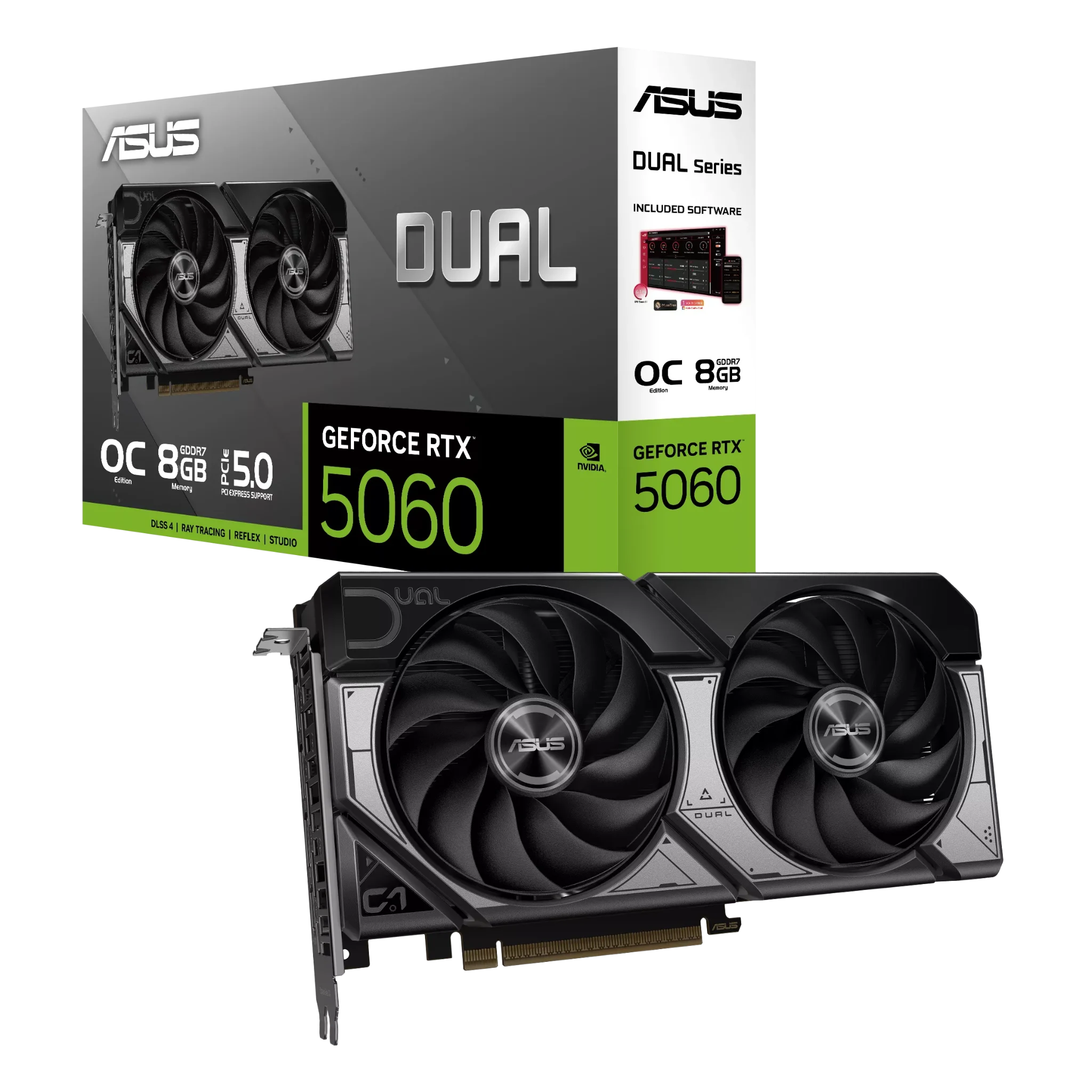Ảnh tin Card màn hình ASUS Dual GeForce RTX 5060 8GB GDDR7 OC Edition - A (DUAL-RTX5060-O8G-A) | 3840…