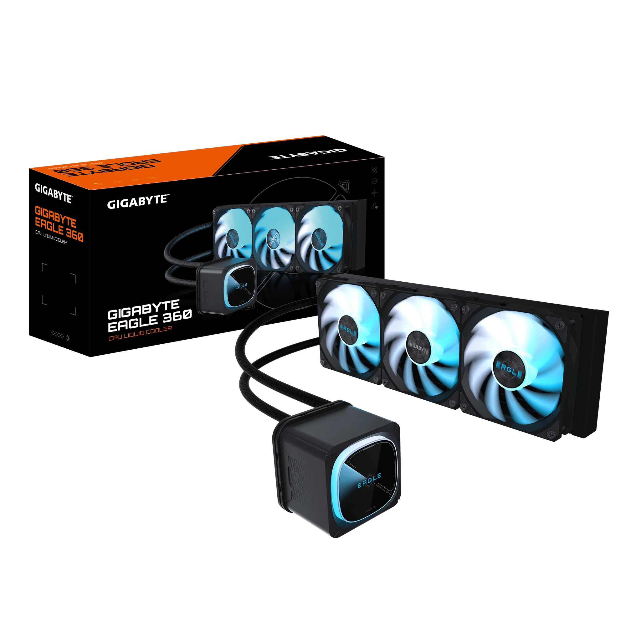Ảnh tin Tản nhiệt nước GIGABYTE Eagle 360 | ARGB, Radiator 360mm, HDB Fan, Đen