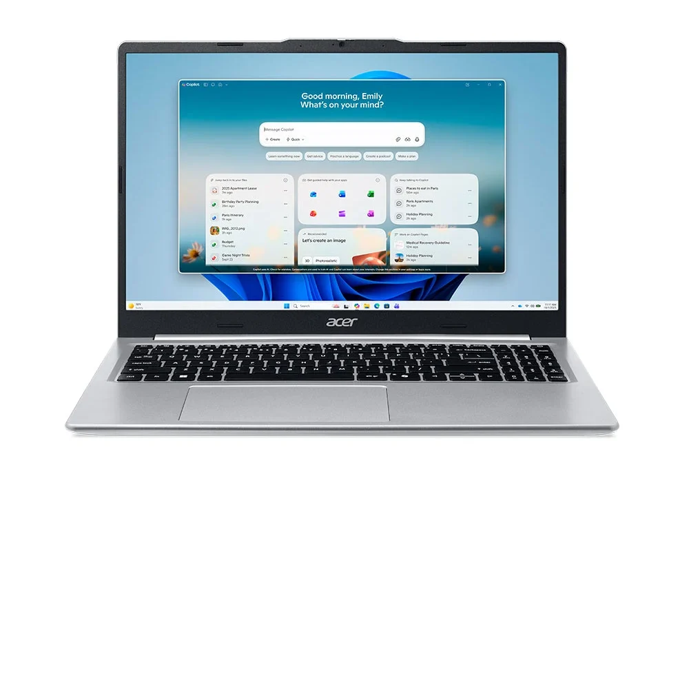 Ảnh tin Laptop Acer Aspire Lite AL15-49P-R6XX | R5-7430U, 8GB DDR4, SSD 512GB NVMe, 15.6" FHD, W11SL, Bạc
