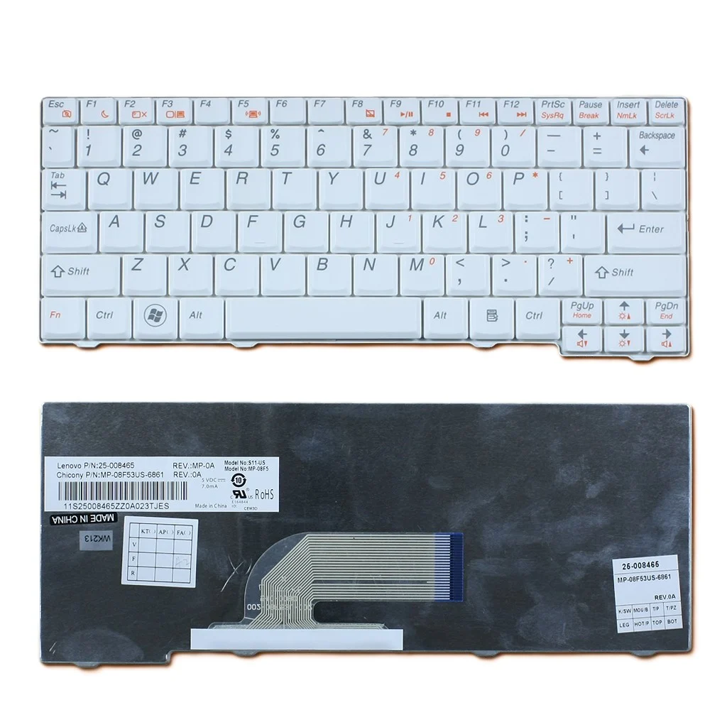 Ảnh tin Bàn phím laptop Lenovo Ideapad S100C, S10-2, S10-2C, S10-3C (Trắng)
