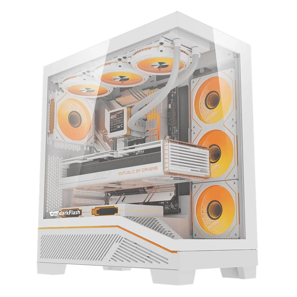 Ảnh tin Thùng máy Darkflash K430 F-ATX (Mặt Kính) | ATX/M-ATX/Mini-ITX, Hỗ trợ VGA 425mm, AIO 360mm, Trắng