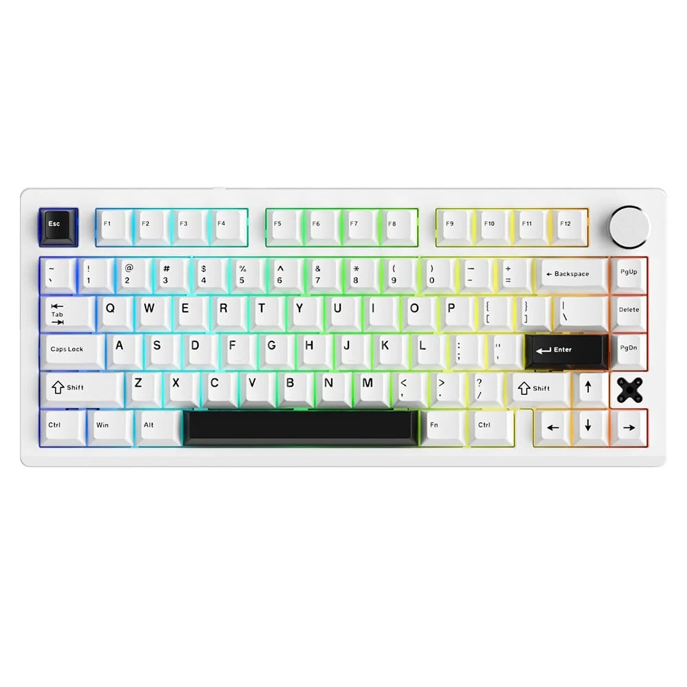 Ảnh tin Bàn phím cơ Gaming Không Dây Dare-U Flex 75 White Black | Triple Mode, Gasket Mount, RGB, Pegasus…