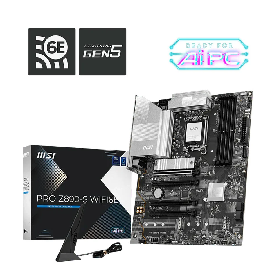 Ảnh tin Mainboard MSI PRO Z890-S WIFI6E | Intel Z890, Socket LGA1851, ATX, 4 khe DDR5, Wi-Fi 6E