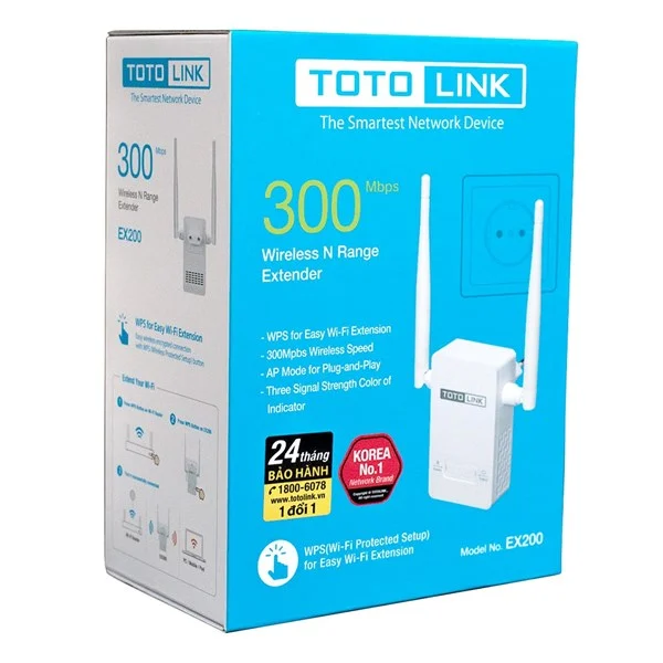 Ảnh tin BỘ KÍCH SÓNG WIFI TOTOLINK EX200