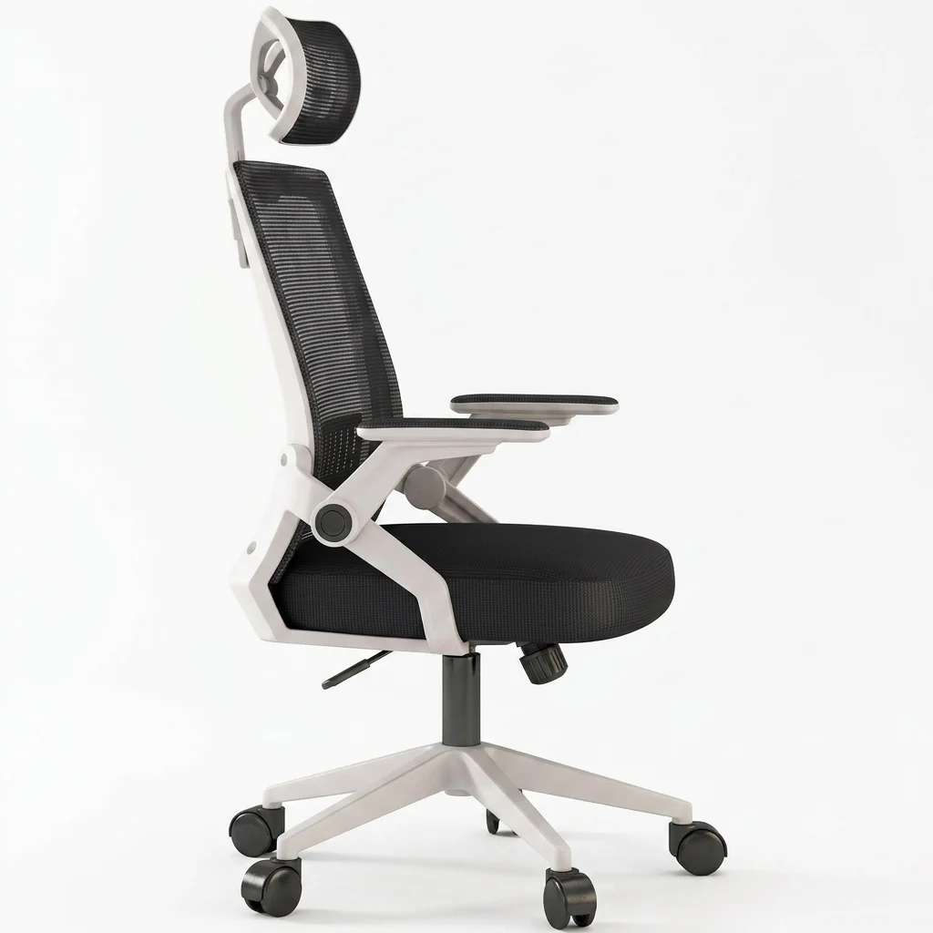 Ảnh tin Ghế Văn Phòng Manson Ergonomic | Màu Trắng, Công thái học, Tay Gập