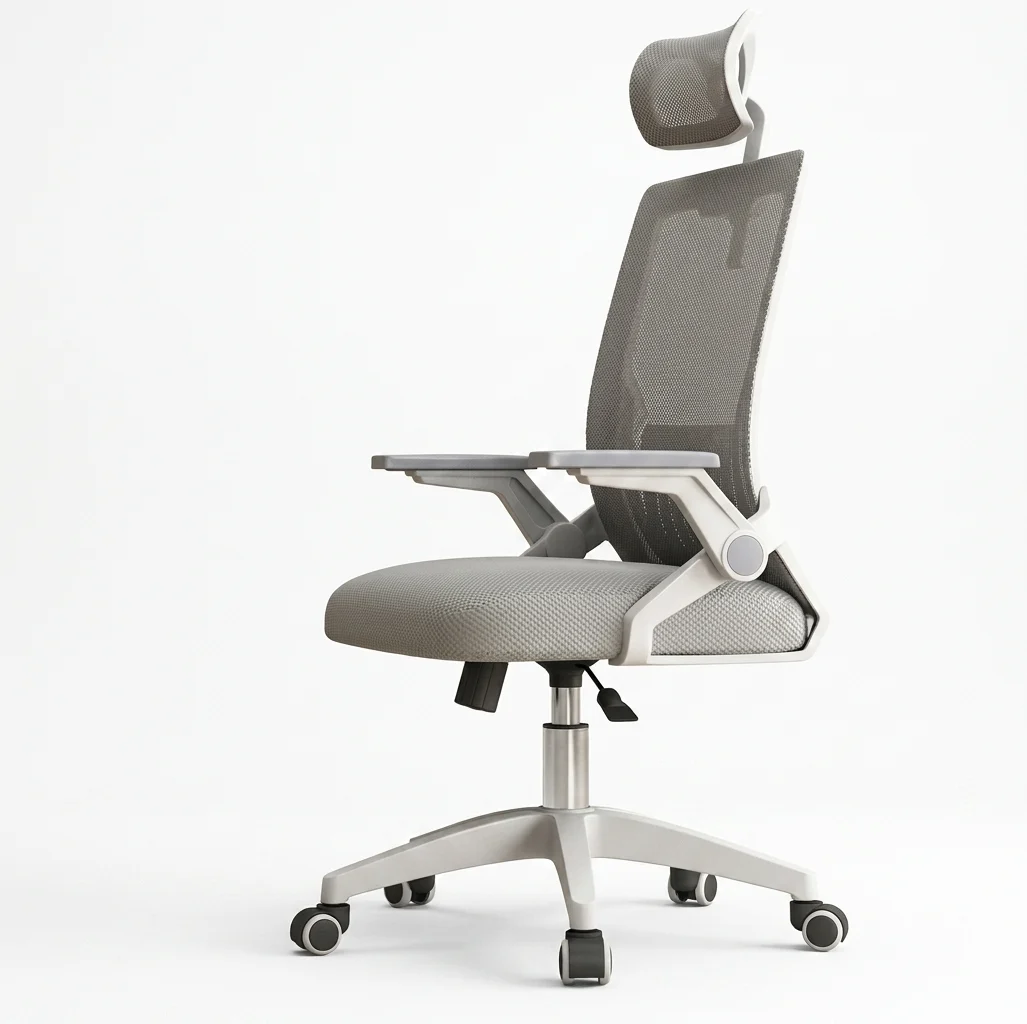 Ảnh tin Ghế Văn Phòng Manson Ergonomic | Màu Xám, Công thái học, Tay Gập