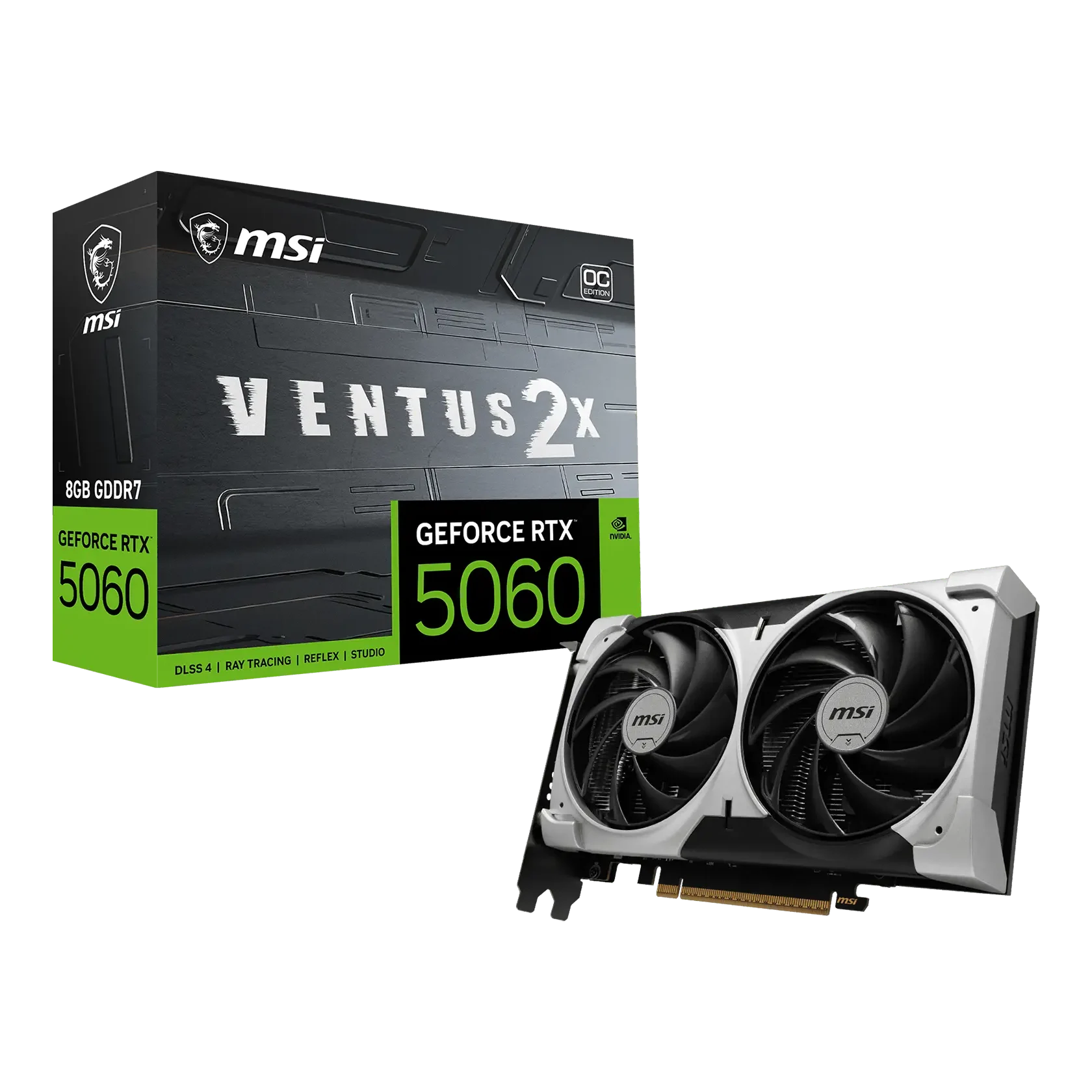 Ảnh tin Card màn hình MSI GeForce RTX 5060 8G VENTUS 2X OC V1| 8GB GDDR7, 3840 CUDA Cores, PCIe Gen5