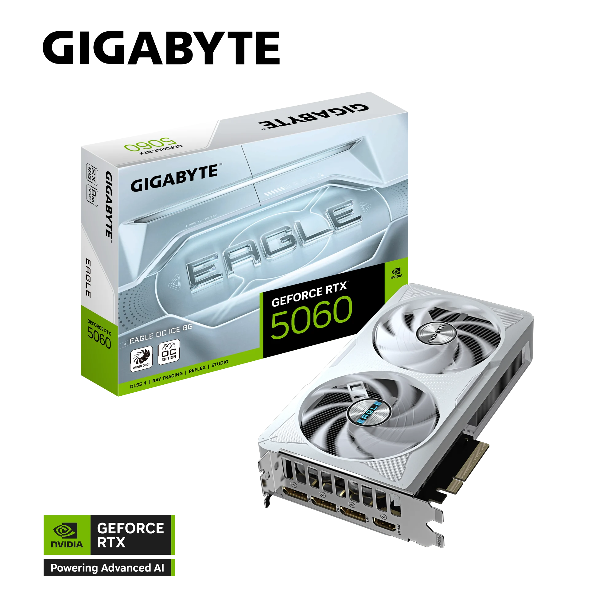 Ảnh tin Card màn hình Gigabyte GeForce RTX 5060 EAGLE ICE OC 8G (GV-N5060EAGLE ICE OC-8GD) | 8GB GDDR7…