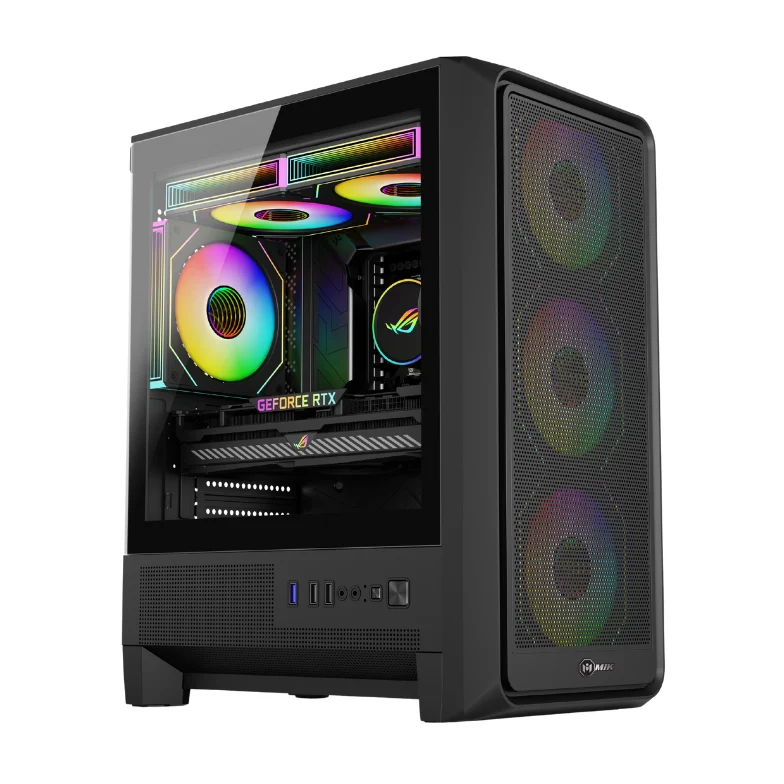 Ảnh tin Thùng máy MIK H2 Gaming | M-ATX/ITX, Kính cường lực, Đen