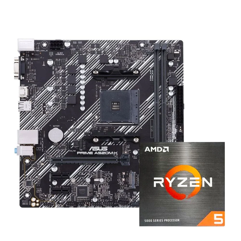 Ảnh tin COMBO AMD Ryzen 5 5500 - ASUS A520M - K PRIME