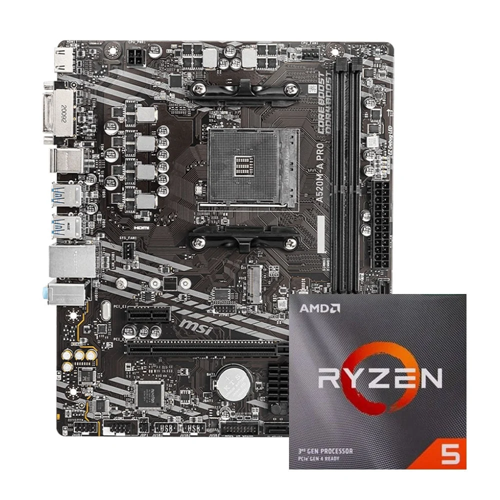 Ảnh tin COMBO AMD Ryzen 5 3400G - MSI A520M-A PRO