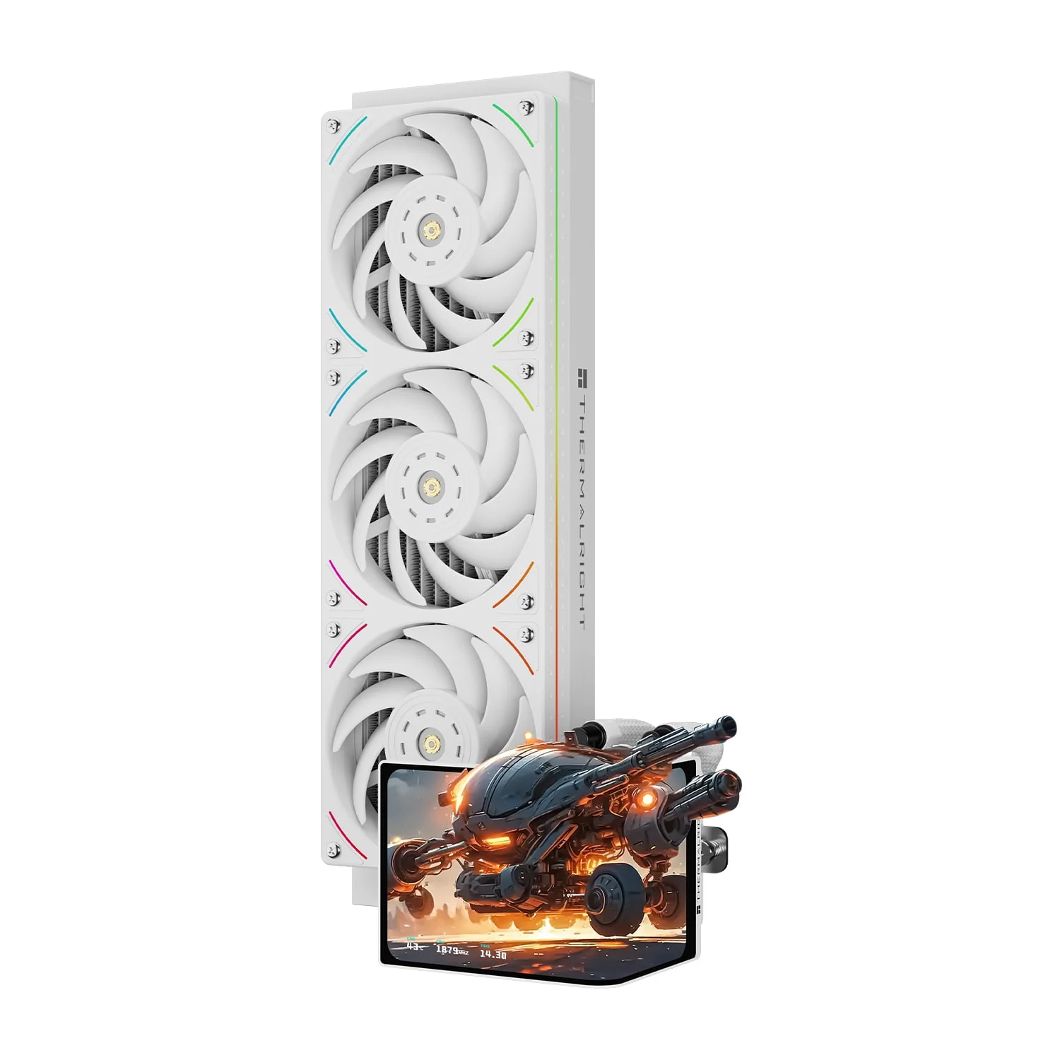 Ảnh tin Tản Nhiệt Nước Thermalright LEVITA Vision 360 UB ARGB | LCD 6.67 inch, 360mm, Trắng