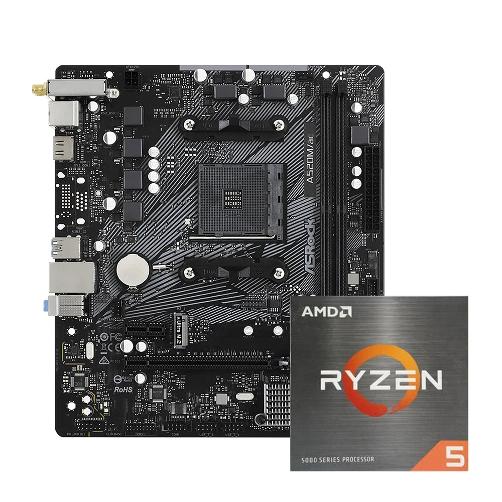 Ảnh tin COMBO CPU AMD Ryzen 5 5600G - ASRock A520M.AC