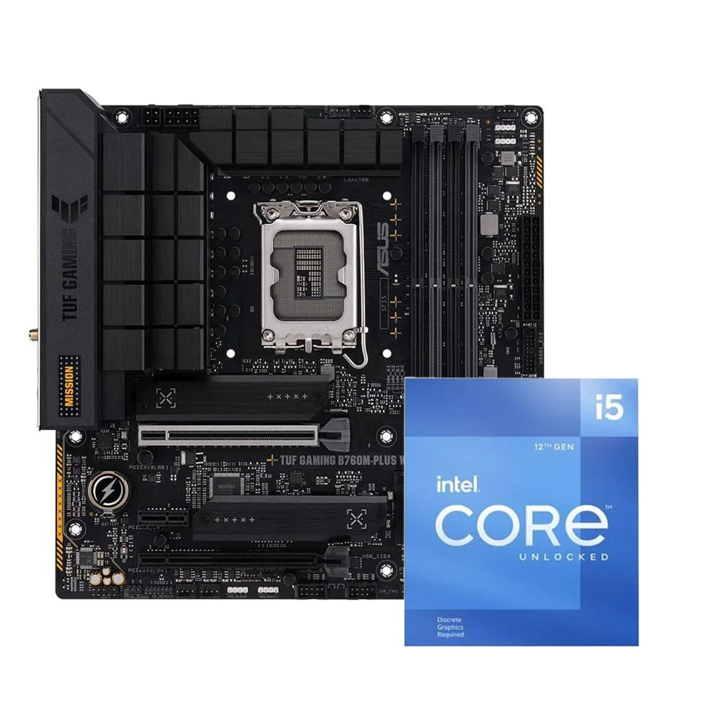 Ảnh tin COMBO CPU I5 12400F Chính Hãng - Mainboard Asus .B760 tuf wifi D4