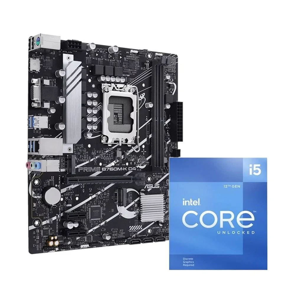 Ảnh tin COMBO CPU I5 12400F Chính Hãng - Mainboard Asus B760M-K D4