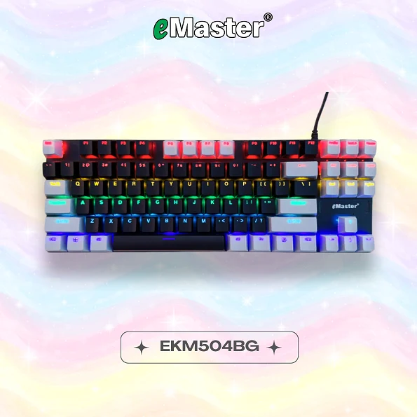Ảnh tin BÀN PHÍM CƠ EMASTER EKM504BG Xám Đen
